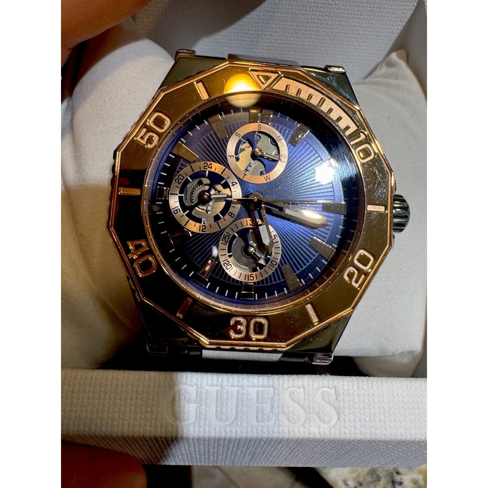 Guess Men's Watch PRIME GW0704G2 Leather - Picture 4 of 11